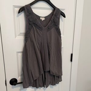 Meadow Rue Charcoal Sleeveless Blouse
